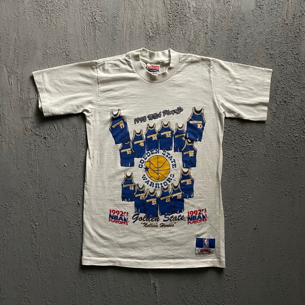 Vintage Nutmag Golden State Warriors Playoffs shirt mens Small white 1990s NBA